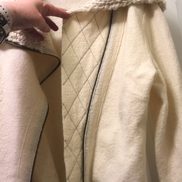 Anthro Wool Moto Style Sweater Jacket - Picture 6 of 7